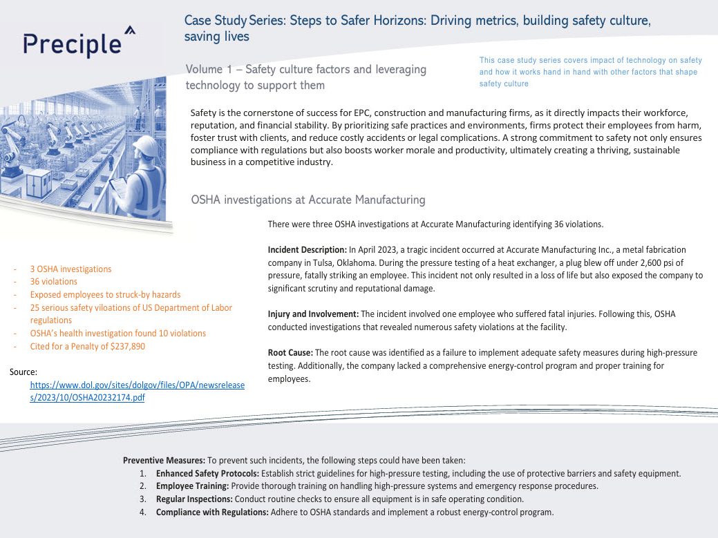 Safety culture factors and leveraging technology to support them